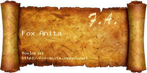 Fox Anita névjegykártya